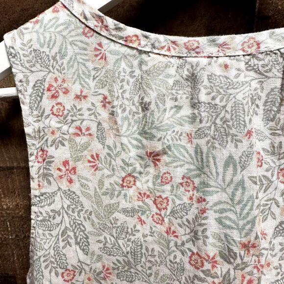 Joie 100% Linen Tiered Floral Mini Dress V-Neck XS flowy - Picture 6 of 7